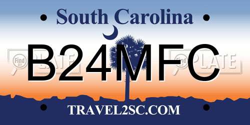B24MFC South Carolina License Plate