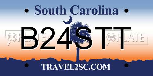 B24STT South Carolina License Plate