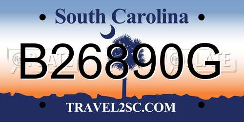 B26890G South Carolina License Plate