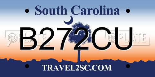 B272CU South Carolina License Plate