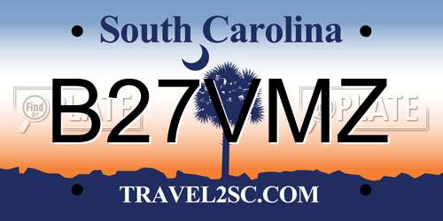 B27VMZ South Carolina License Plate