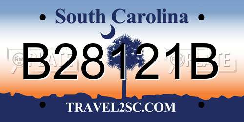 B28121B South Carolina License Plate