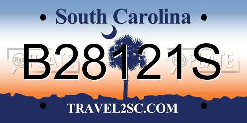 B28121S South Carolina License Plate