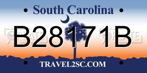 B28171B South Carolina License Plate
