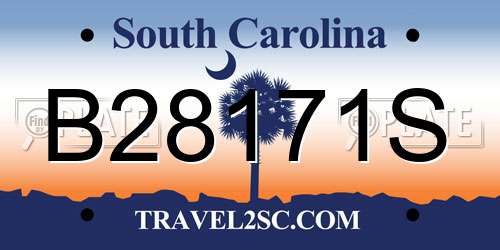 B28171S South Carolina License Plate