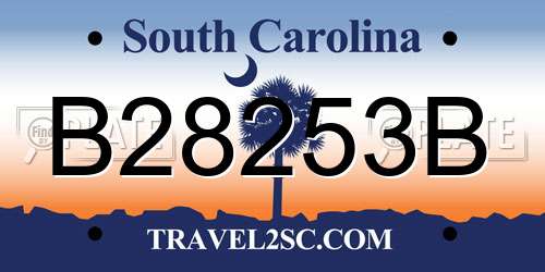 B28253B South Carolina License Plate