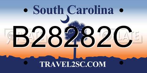 B28282C South Carolina License Plate