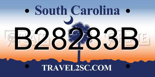 B28283B South Carolina License Plate