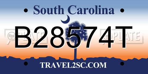 B28574T South Carolina License Plate
