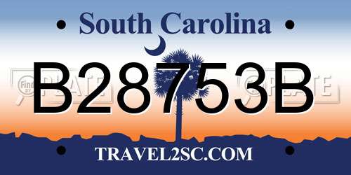 B28753B South Carolina License Plate