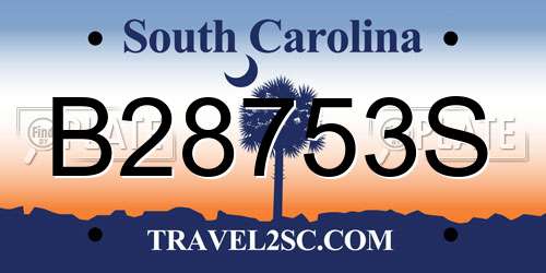 B28753S South Carolina License Plate