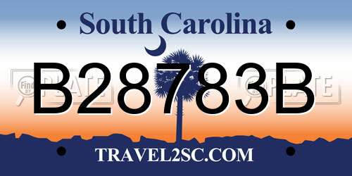 B28783B South Carolina License Plate