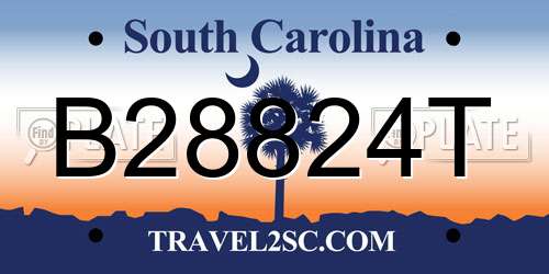B28824T South Carolina License Plate