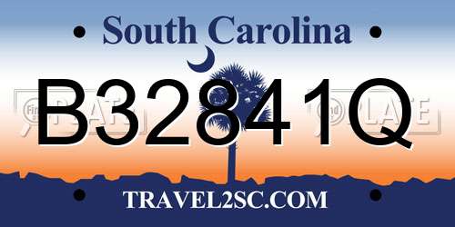 B32841Q South Carolina License Plate