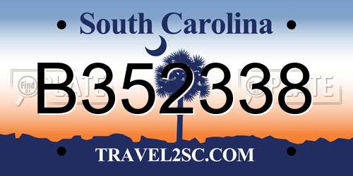 B352338 South Carolina License Plate