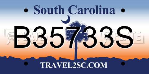 B35733S South Carolina License Plate