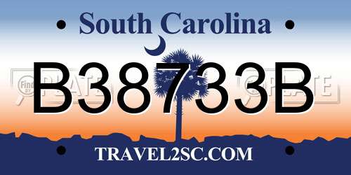 B38733B South Carolina License Plate
