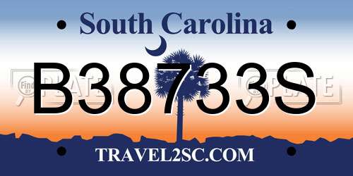 B38733S South Carolina License Plate