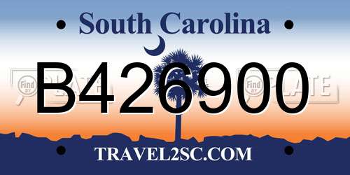 B426900 South Carolina License Plate