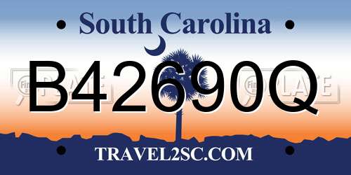 B42690Q South Carolina License Plate