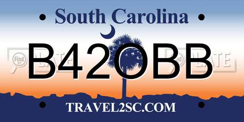 B42OBB South Carolina License Plate