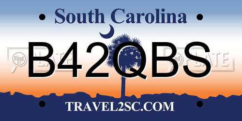 B42QBS South Carolina License Plate