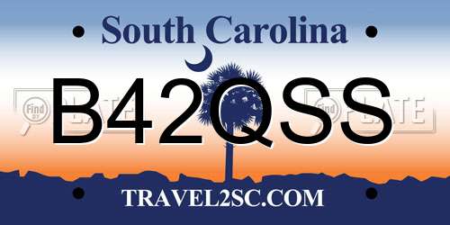 B42QSS South Carolina License Plate