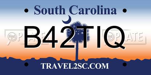 B42TIQ South Carolina License Plate