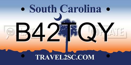 B42TQY South Carolina License Plate