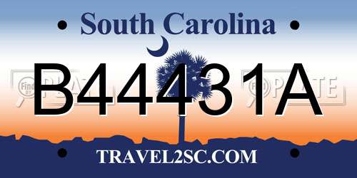 B44431A South Carolina License Plate