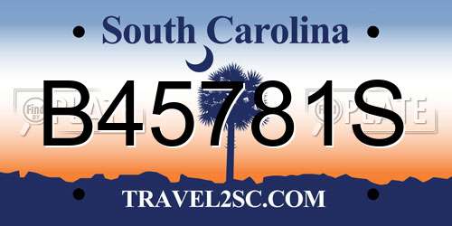 B45781S South Carolina License Plate