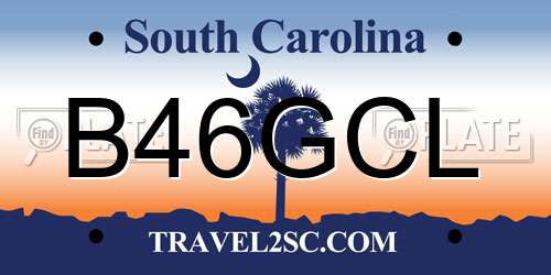 B46GCL South Carolina License Plate
