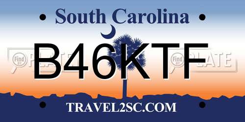 B46KTF South Carolina License Plate