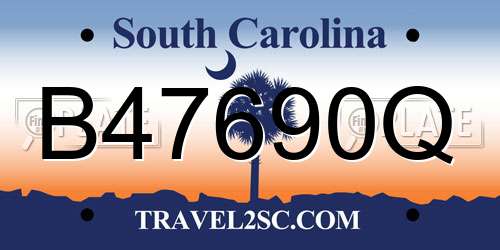 B47690Q South Carolina License Plate