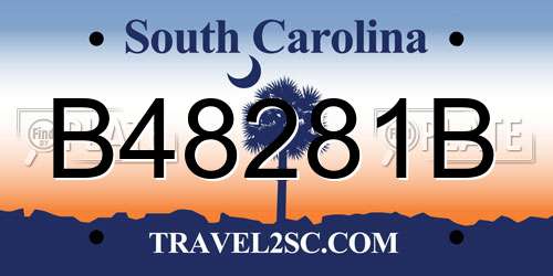 B48281B South Carolina License Plate