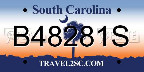 B48281S South Carolina License Plate