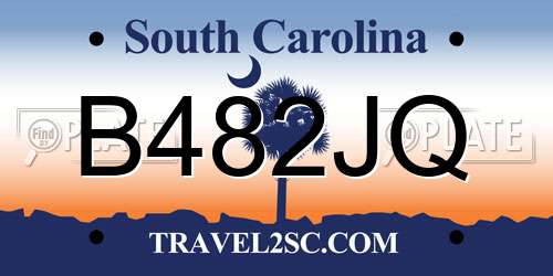 B482JQ South Carolina License Plate