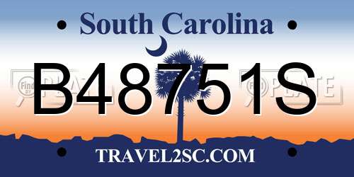B48751S South Carolina License Plate
