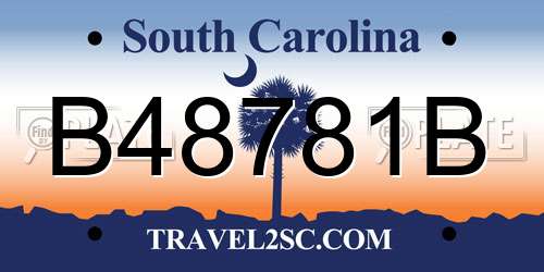 B48781B South Carolina License Plate