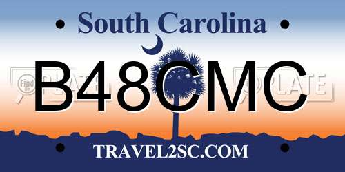 B48CMC South Carolina License Plate