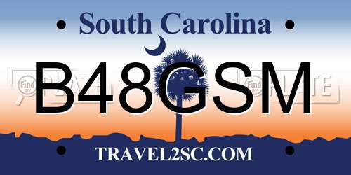 B48GSM South Carolina License Plate