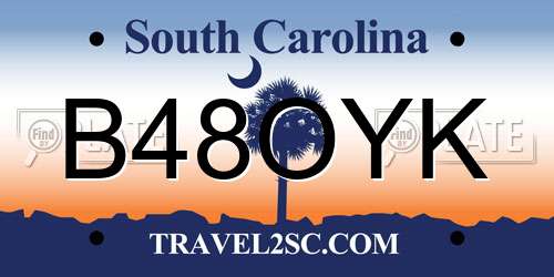 B48OYK South Carolina License Plate