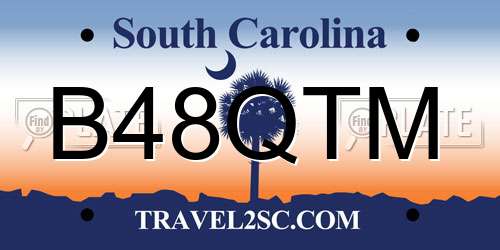 B48QTM South Carolina License Plate