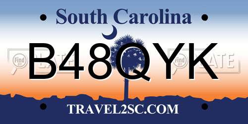 B48QYK South Carolina License Plate