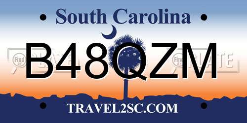 B48QZM South Carolina License Plate