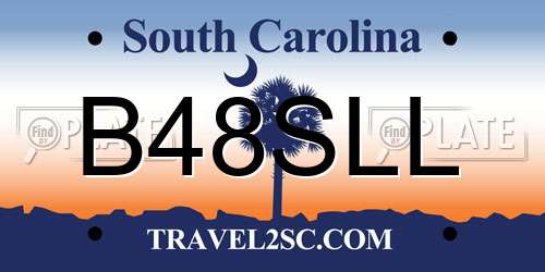B48SLL South Carolina License Plate