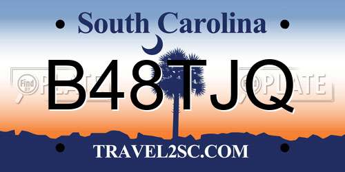 B48TJQ South Carolina License Plate