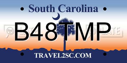B48TMP South Carolina License Plate