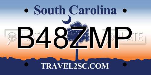 B48ZMP South Carolina License Plate