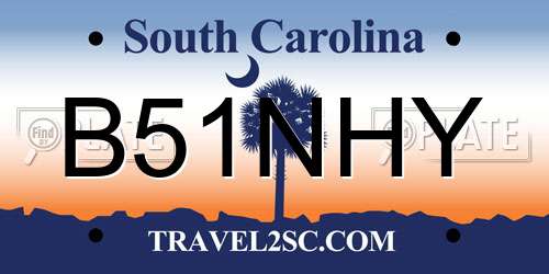 B51NHY South Carolina License Plate